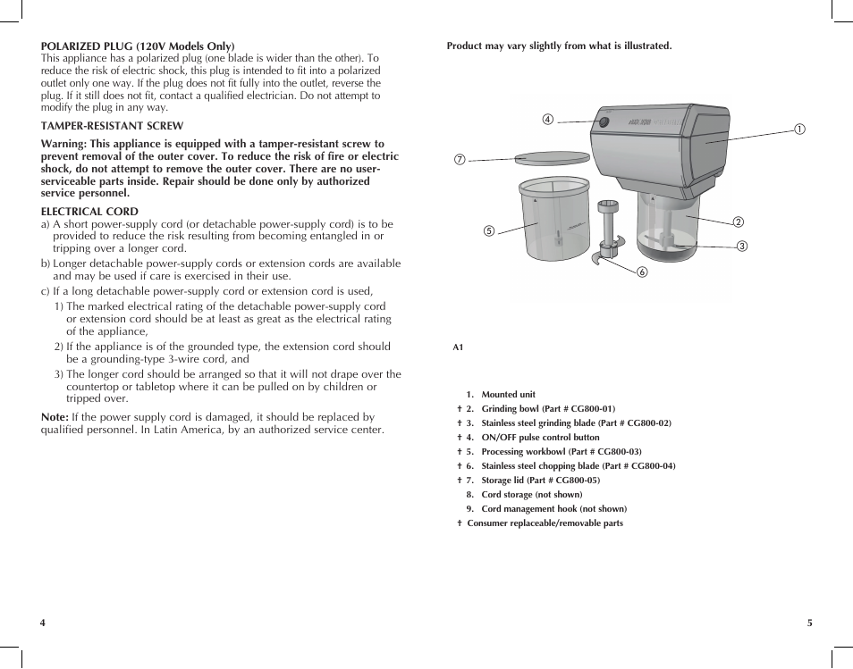 Black & Decker CG800 User Manual | Page 3 / 21