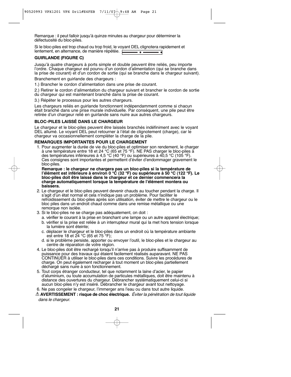 Black & Decker 1 VPX VPX1201 User Manual | Page 21 / 39
