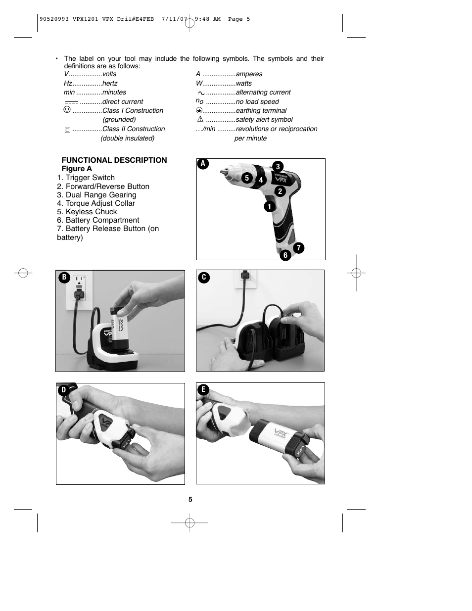 Black & Decker 1 VPX VPX1201 User Manual | Page 5 / 39