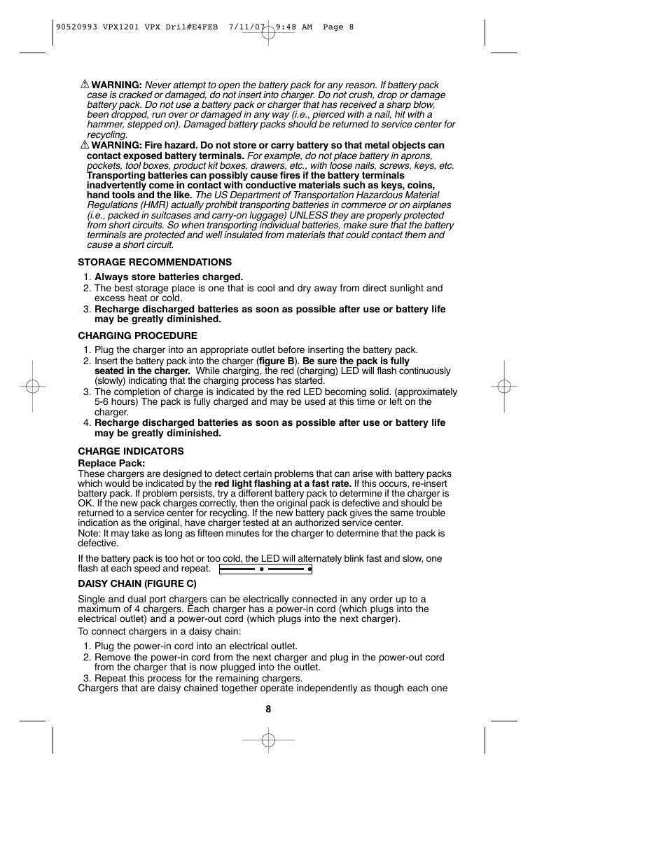 Black & Decker 1 VPX VPX1201 User Manual | Page 8 / 39