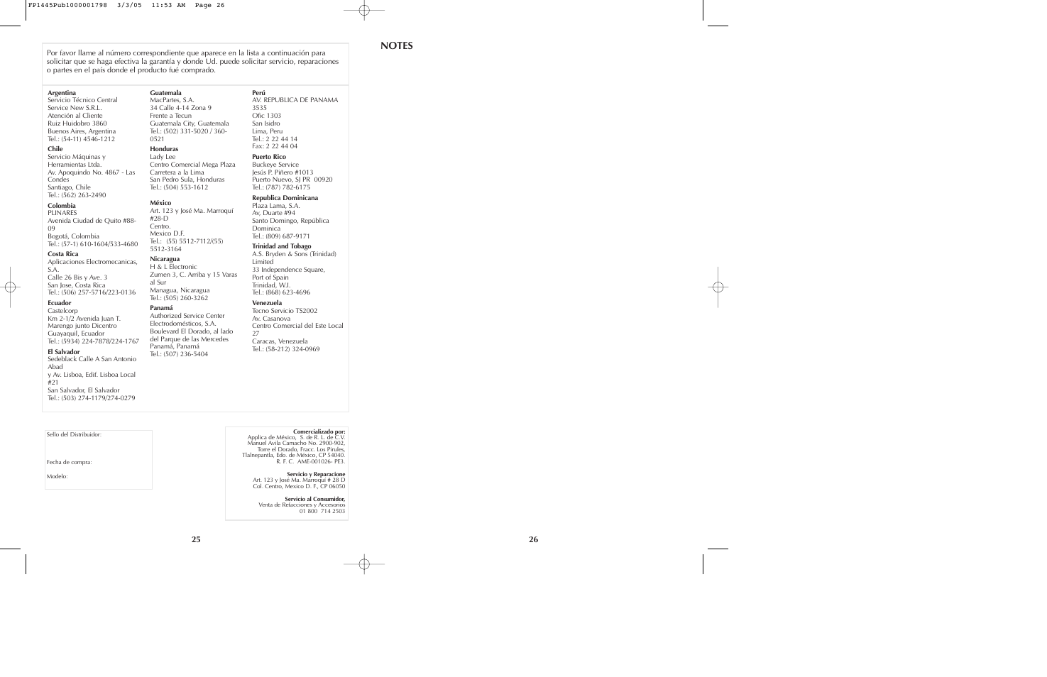 Black & Decker FP1445 User Manual | Page 14 / 15