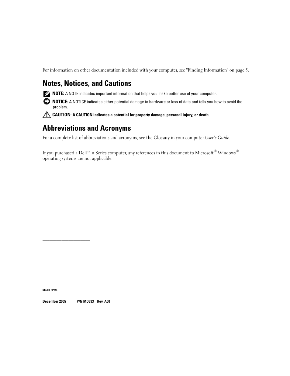 Abbreviations and acronyms | Dell Latitude 120L User Manual | Page 2 / 96