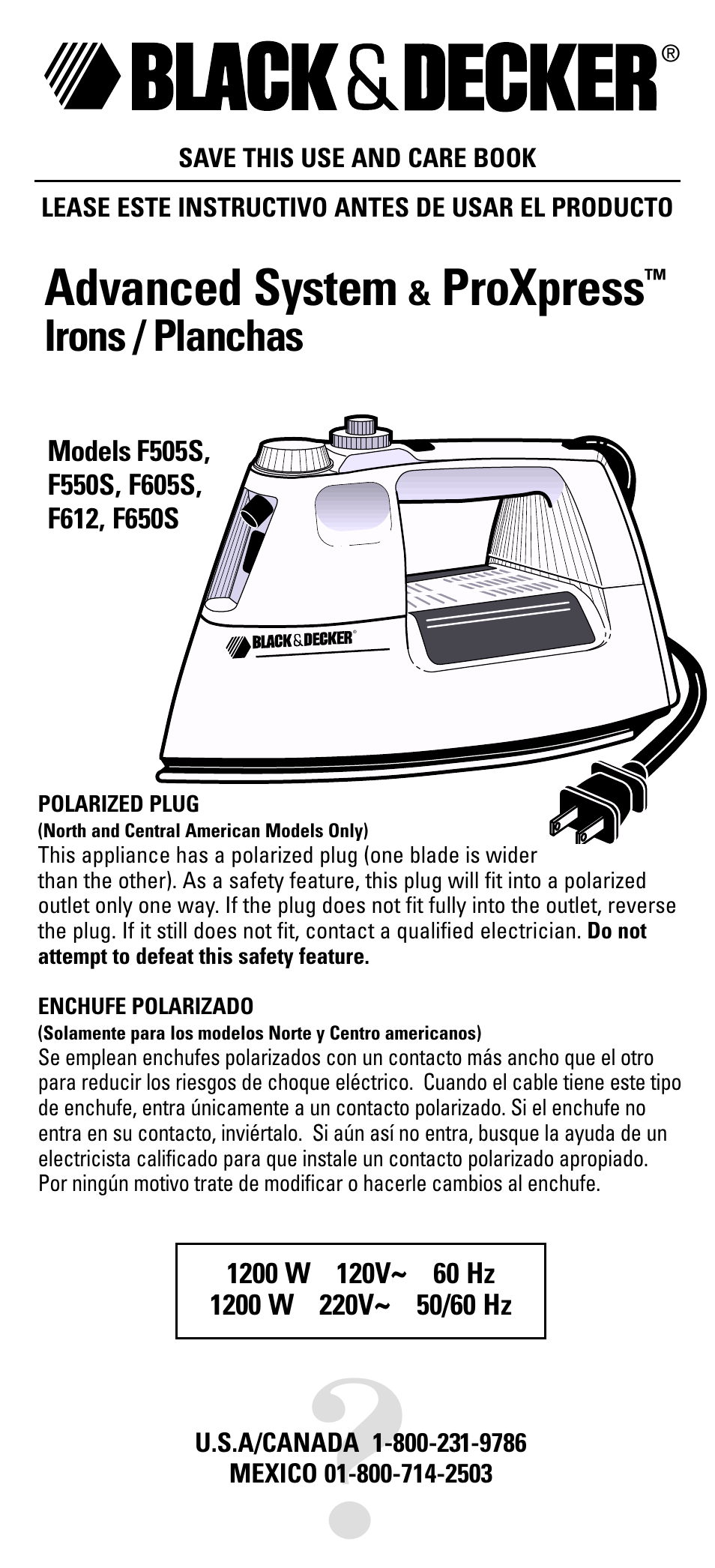 Black & Decker F550S User Manual | 12 pages