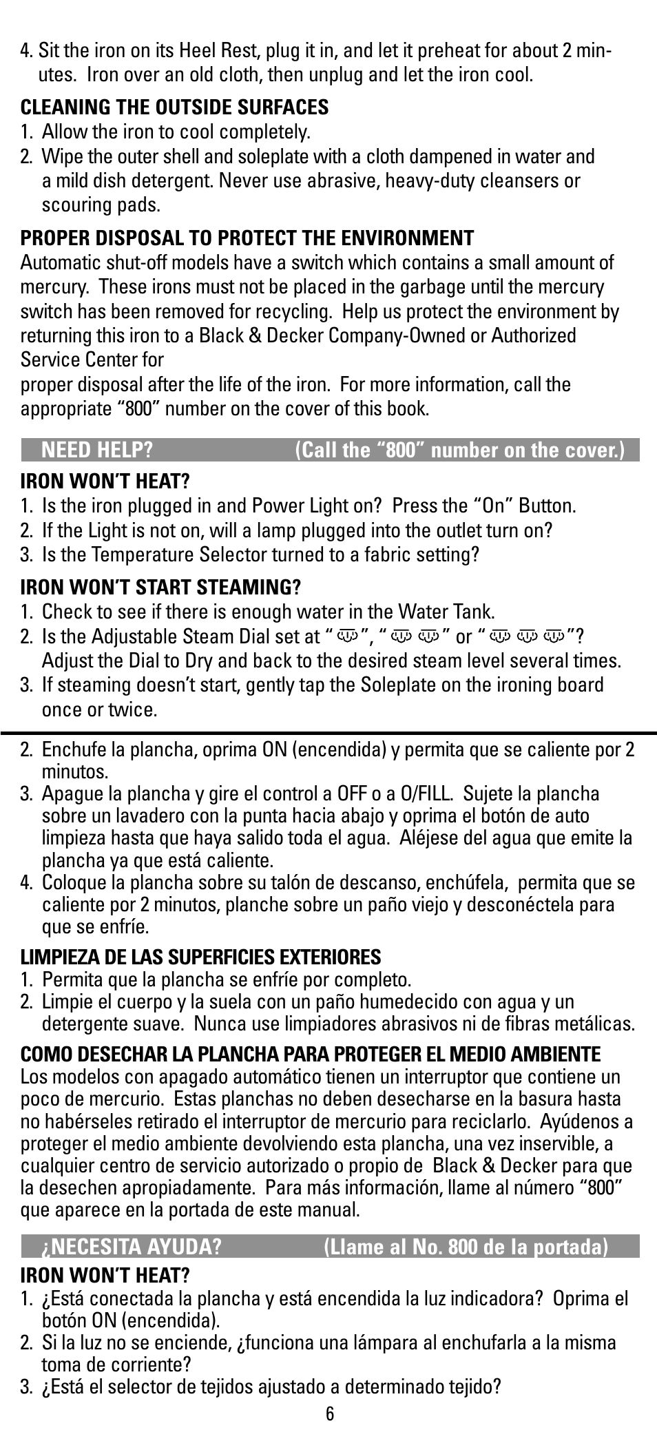 Black & Decker F550S User Manual | Page 6 / 12