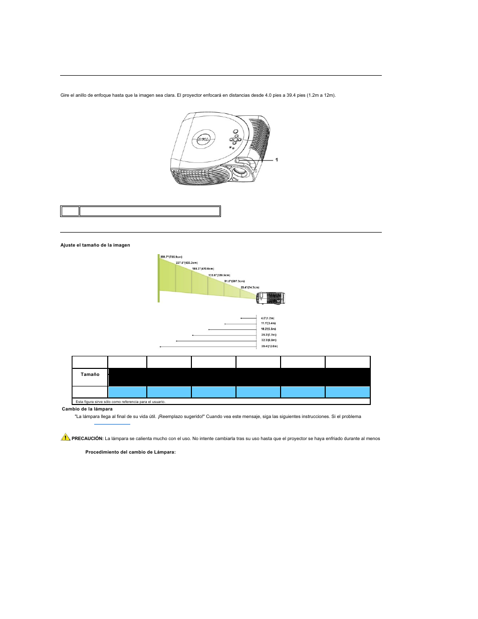 Cambio de la lámpara | Dell Projector 2100MP User Manual | Page 21 / 39