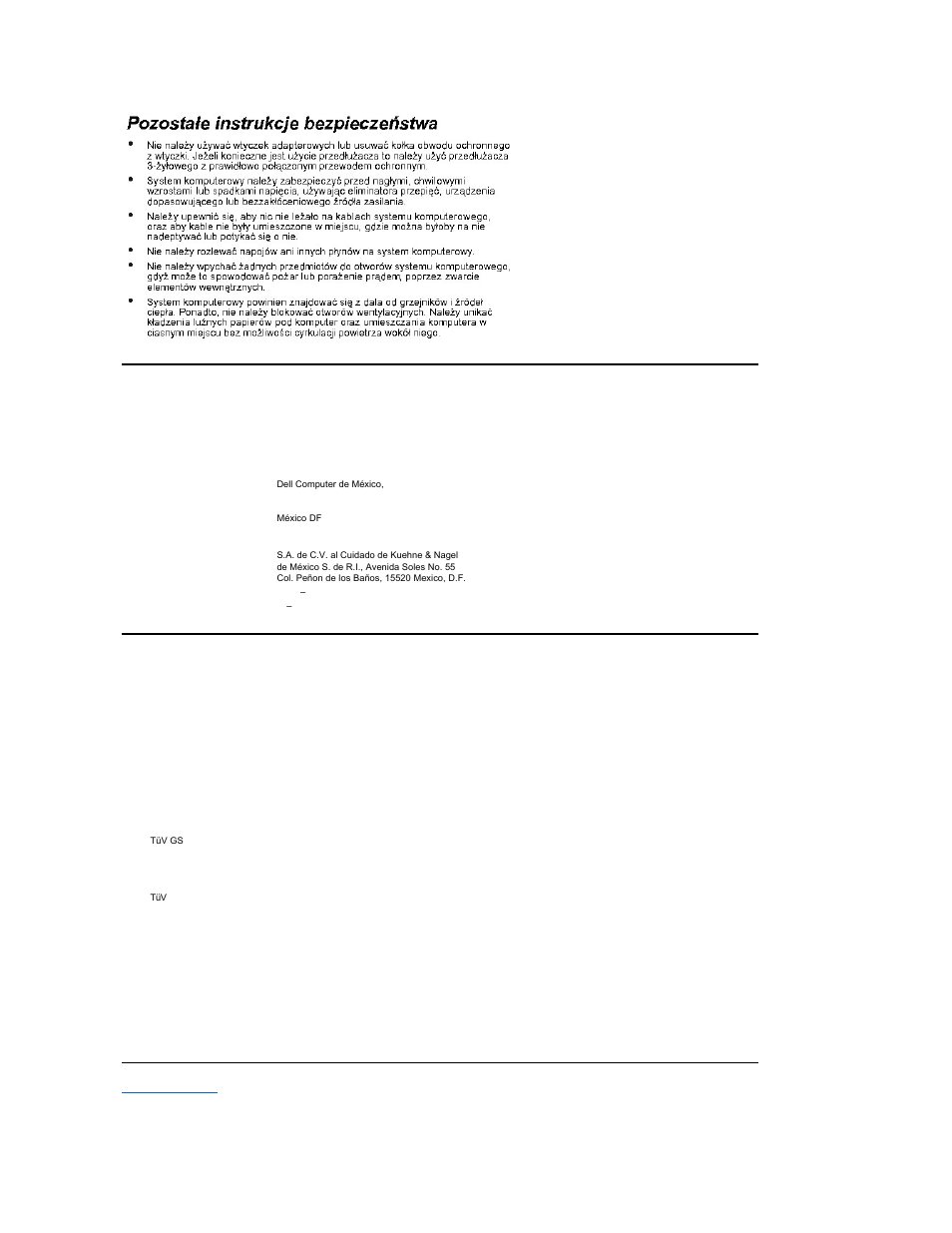 Nom information (mexico only), Regulatory listing | Dell Projector 2100MP User Manual | Page 26 / 39