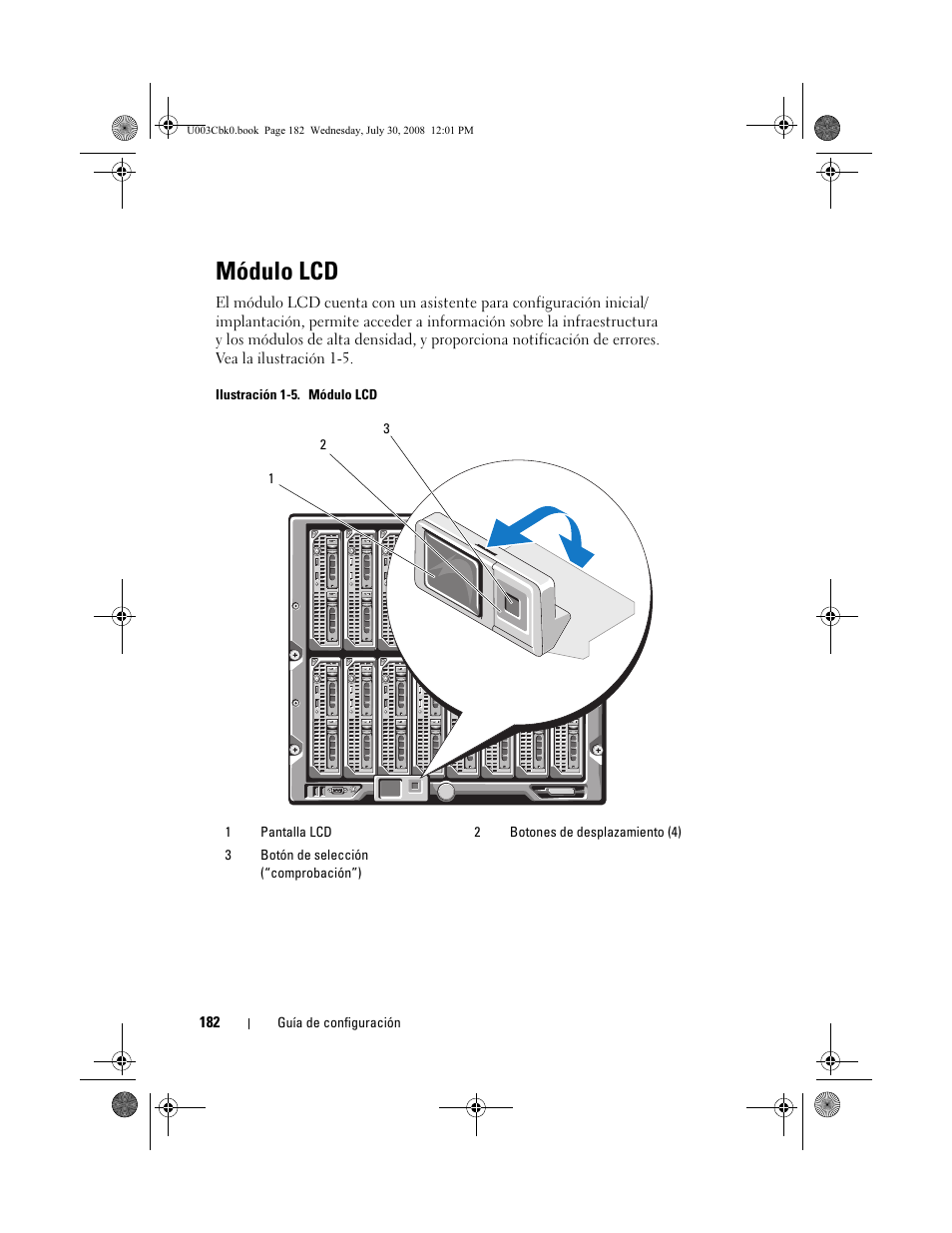 Módulo lcd | Dell PowerEdge M805 User Manual | Page 184 / 232