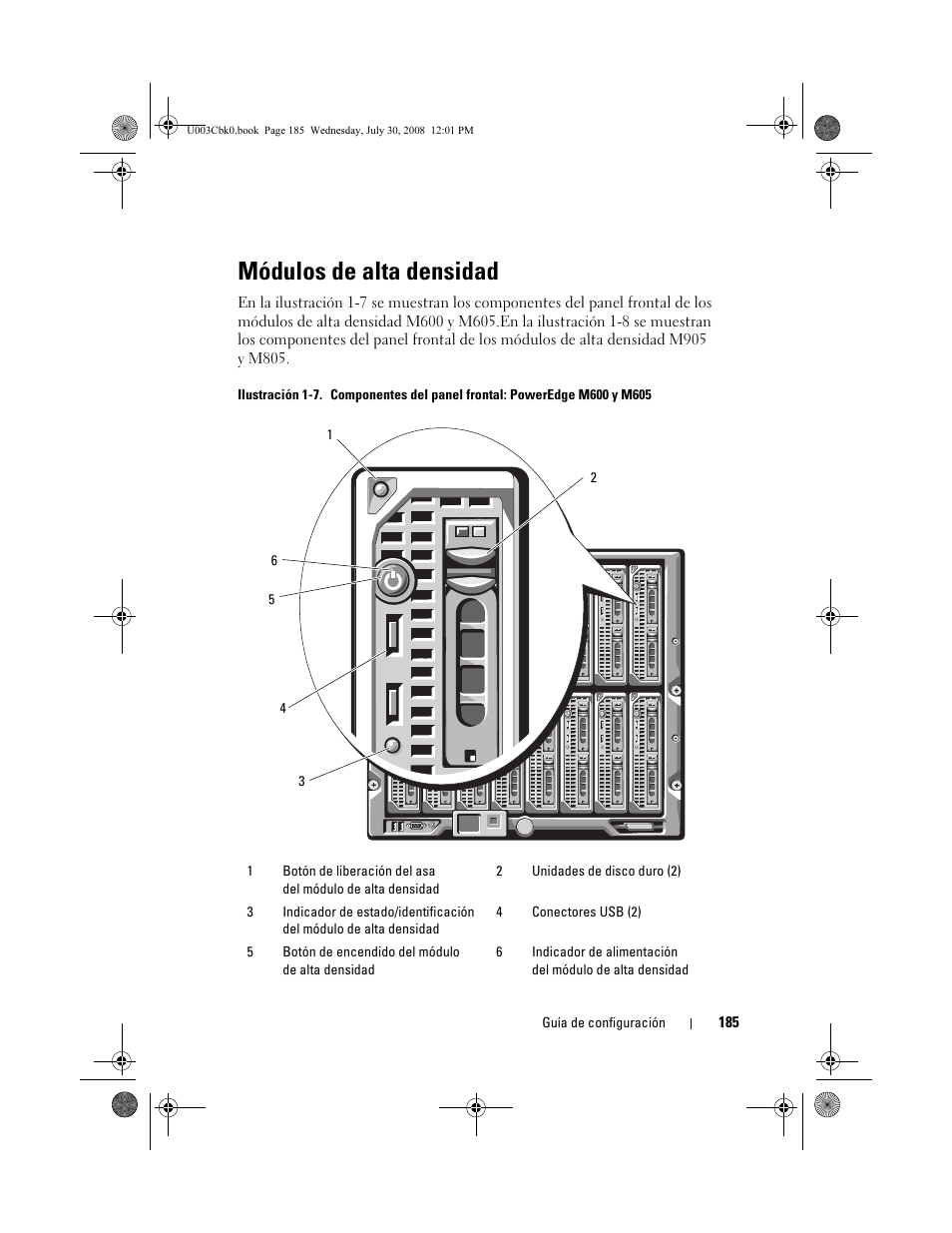 Módulos de alta densidad | Dell PowerEdge M805 User Manual | Page 187 / 232