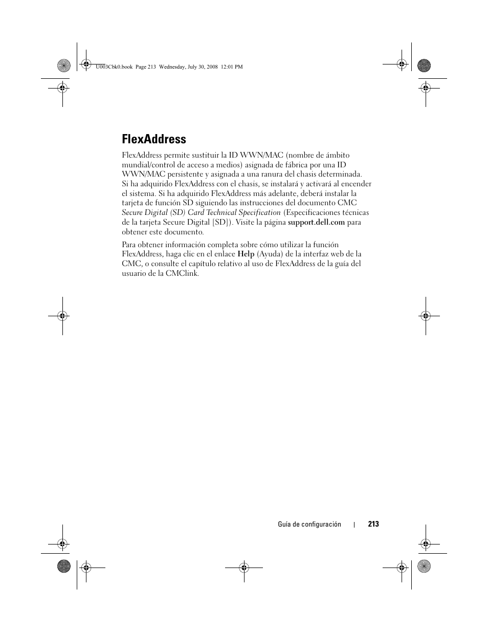 Flexaddress | Dell PowerEdge M805 User Manual | Page 215 / 232