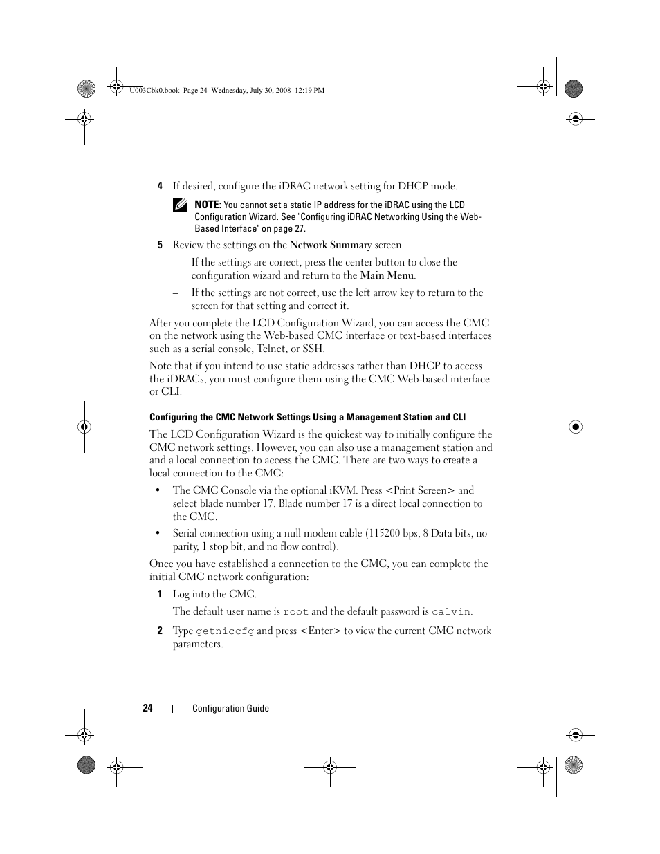 1 log into the cmc | Dell PowerEdge M805 User Manual | Page 26 / 232