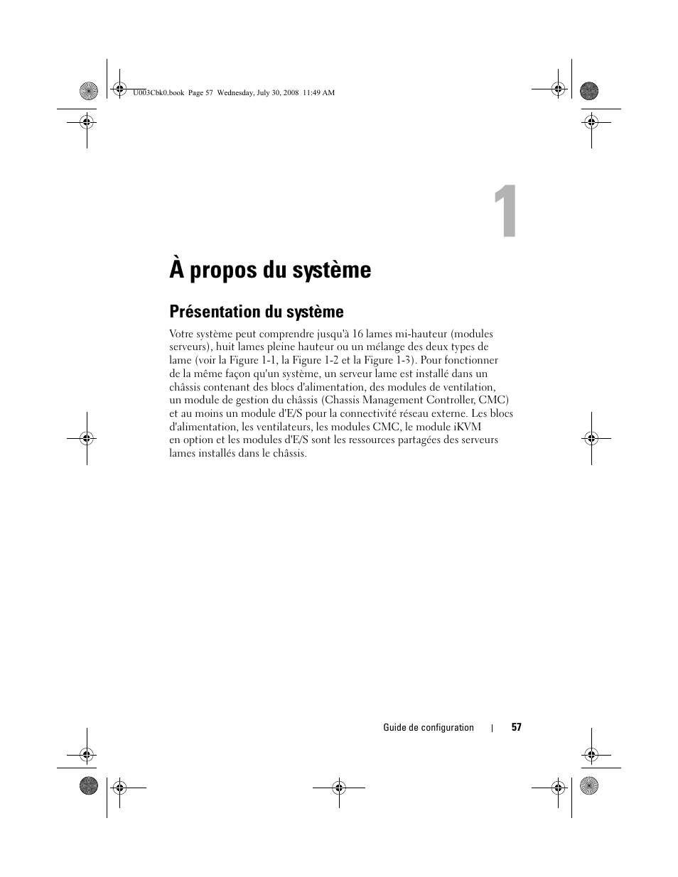 À propos du système, Présentation du système | Dell PowerEdge M805 User Manual | Page 59 / 232