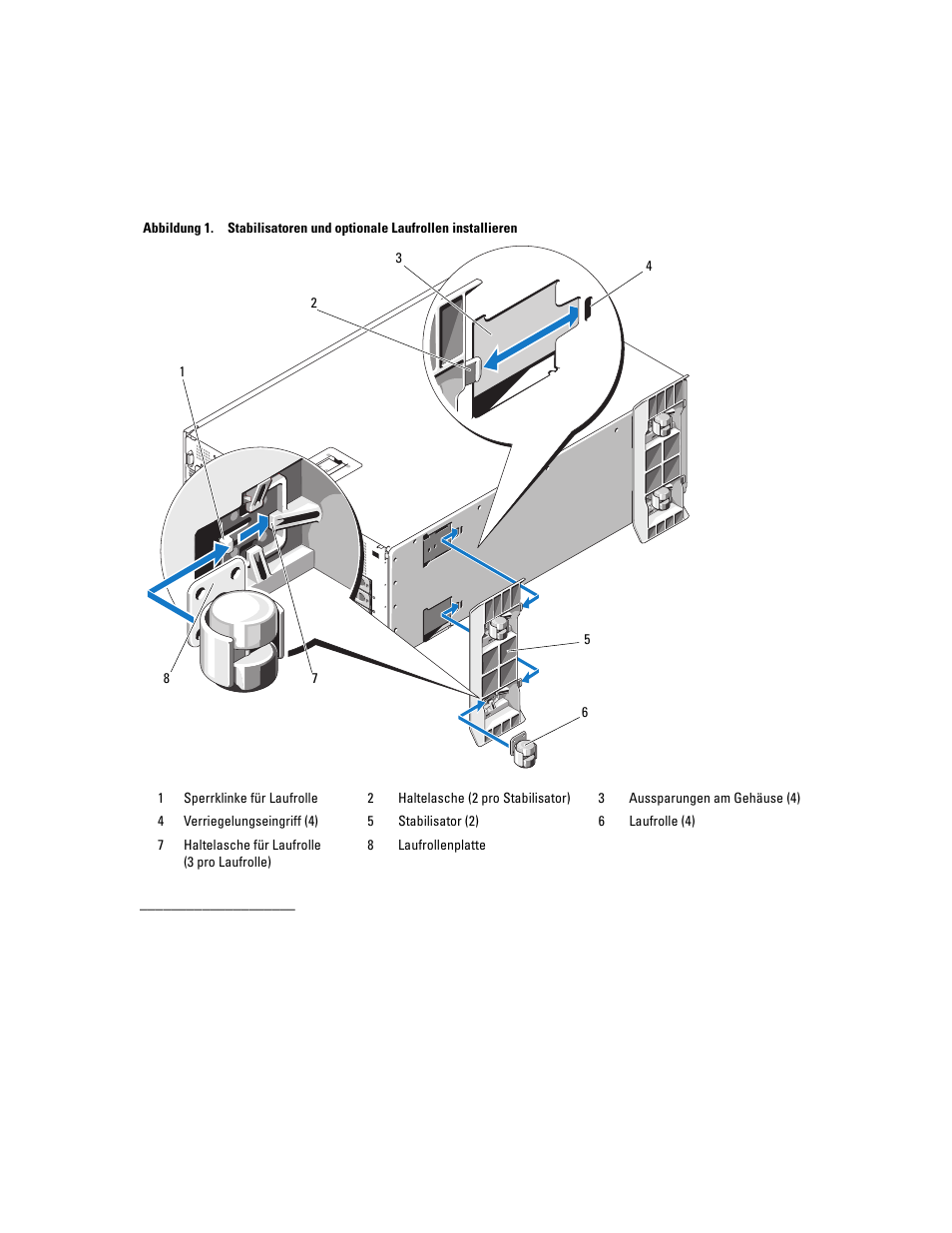 Nrasten. siehe abbildung 1. w, He abbildung 1. w, Können. siehe abbildung 1. w | Dell PowerEdge 2900 User Manual | Page 8 / 14