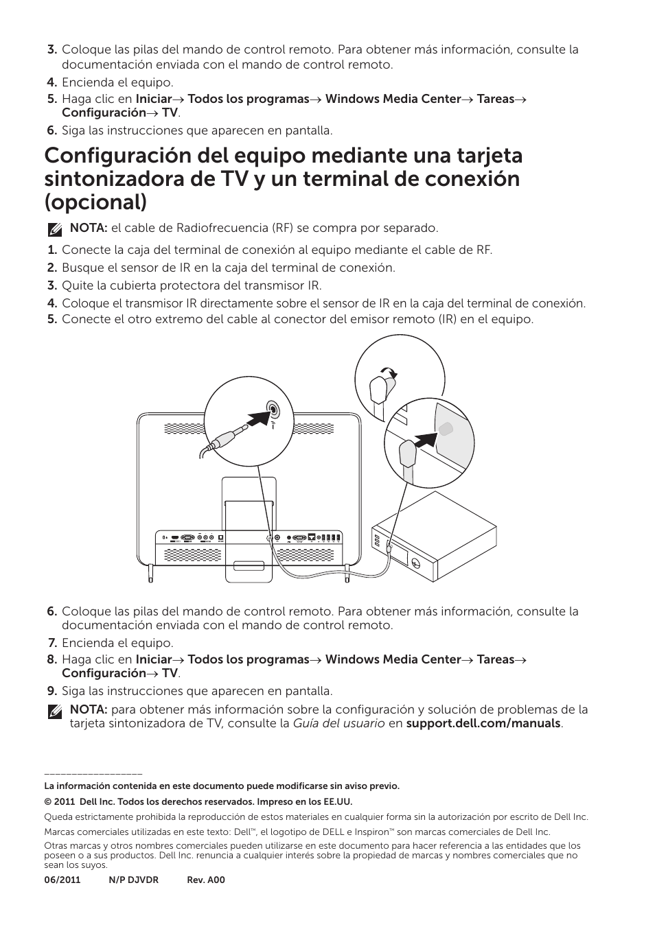 Dell Inspiron One 2320 (Mid 2011) User Manual | Page 8 / 10