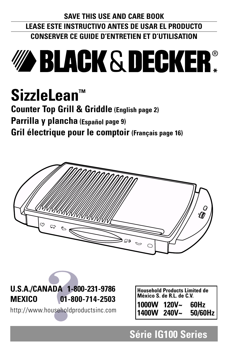 Black & Decker IG100 User Manual | 24 pages