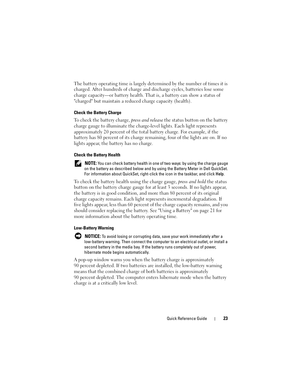 Dell Latitude D530 (Early 2008) User Manual | Page 23 / 154