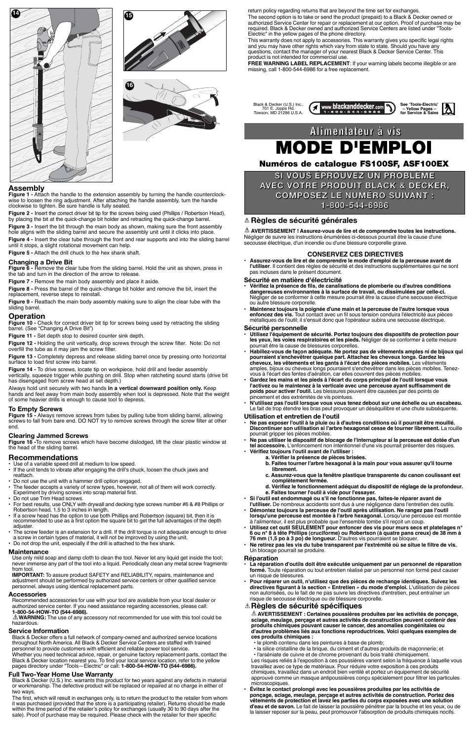 Mode d'emploi | Black & Decker 618492-01 User Manual | Page 2 / 4