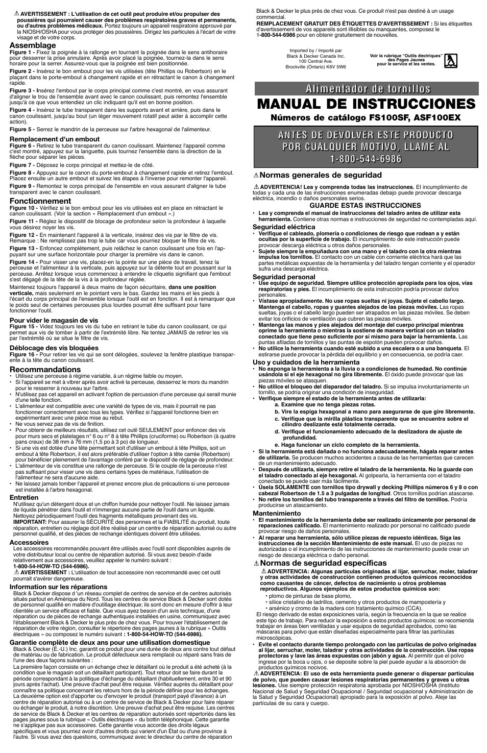 Manual de instrucciones | Black & Decker 618492-01 User Manual | Page 3 / 4