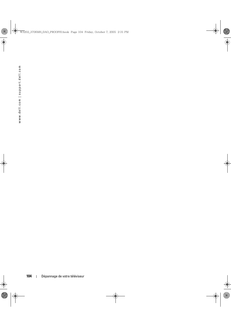 Dell LCD TV W3202MJ User Manual | Page 104 / 204
