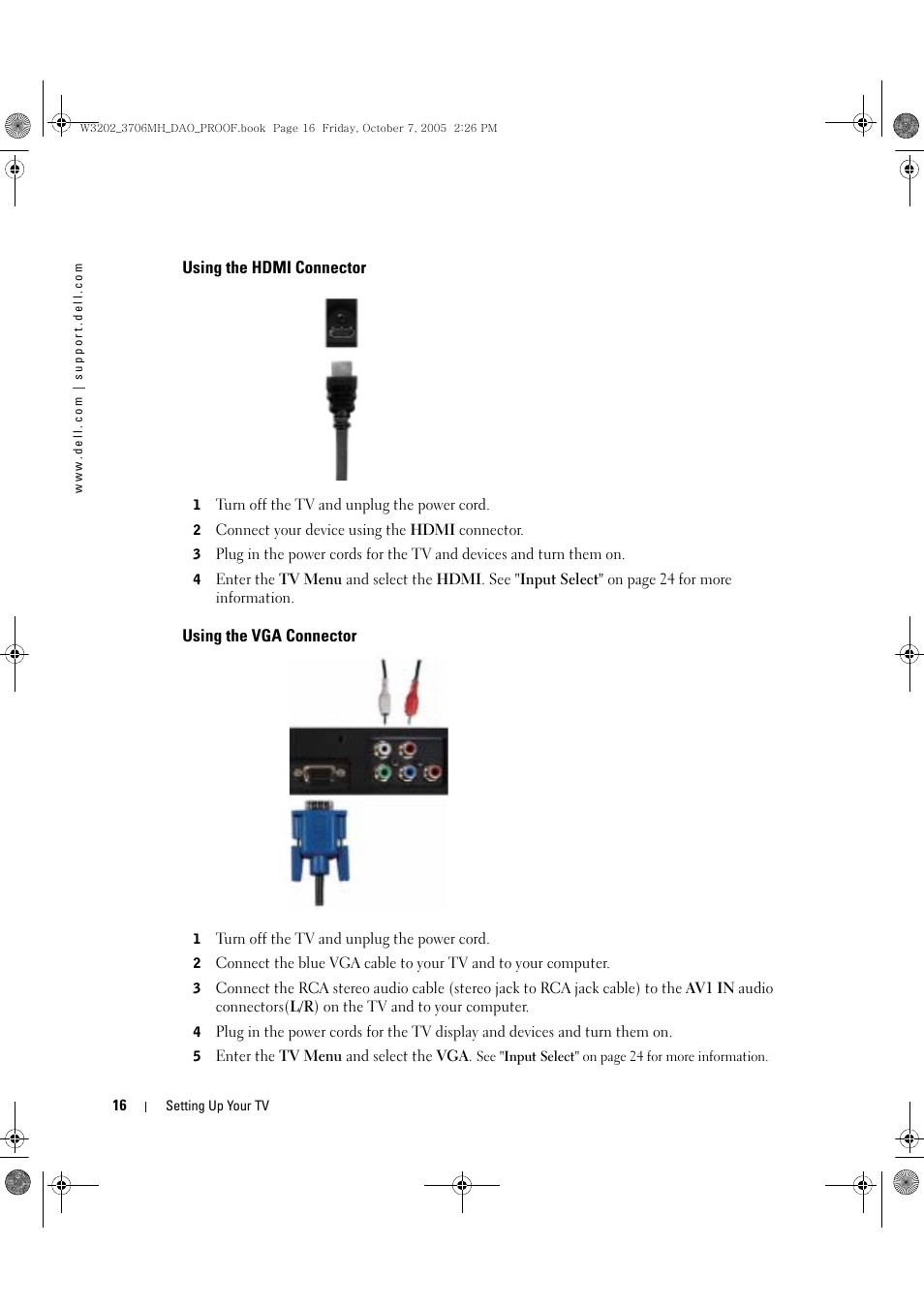 Dell LCD TV W3202MJ User Manual | Page 16 / 204