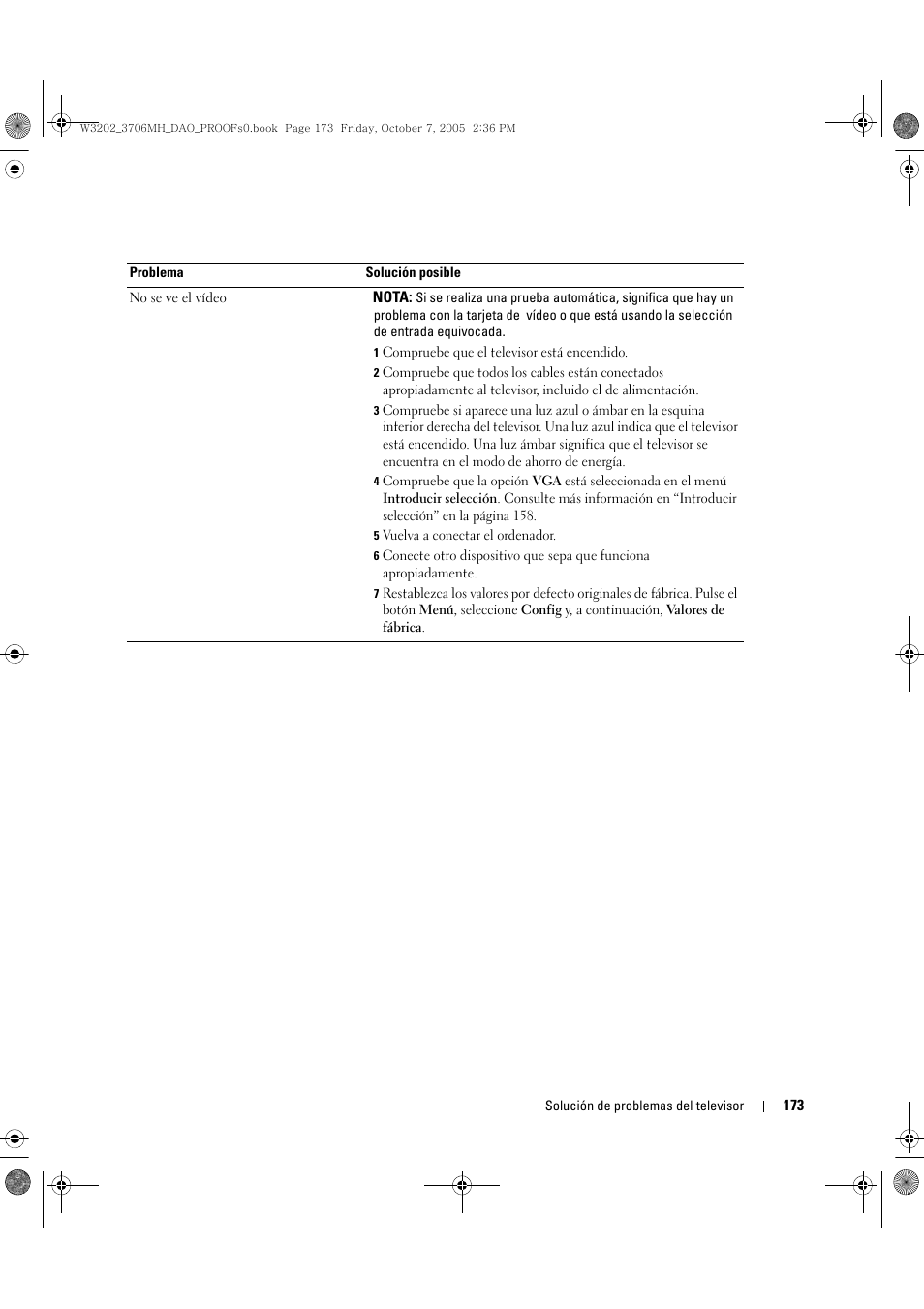 Dell LCD TV W3202MJ User Manual | Page 173 / 204