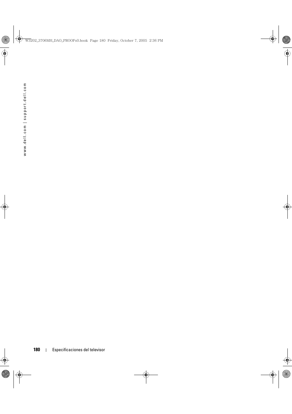 Dell LCD TV W3202MJ User Manual | Page 180 / 204