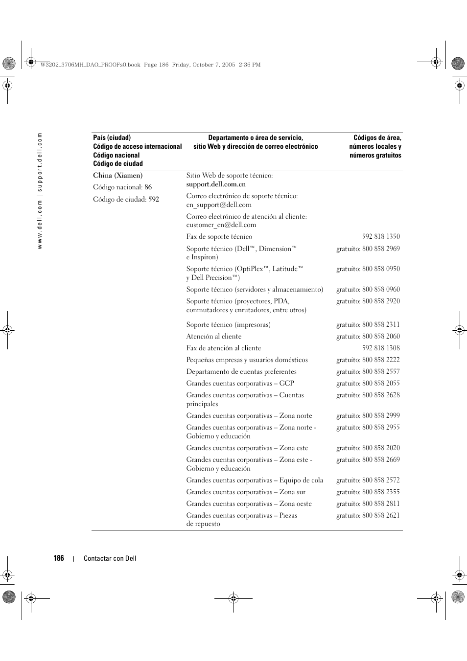 Dell LCD TV W3202MJ User Manual | Page 186 / 204