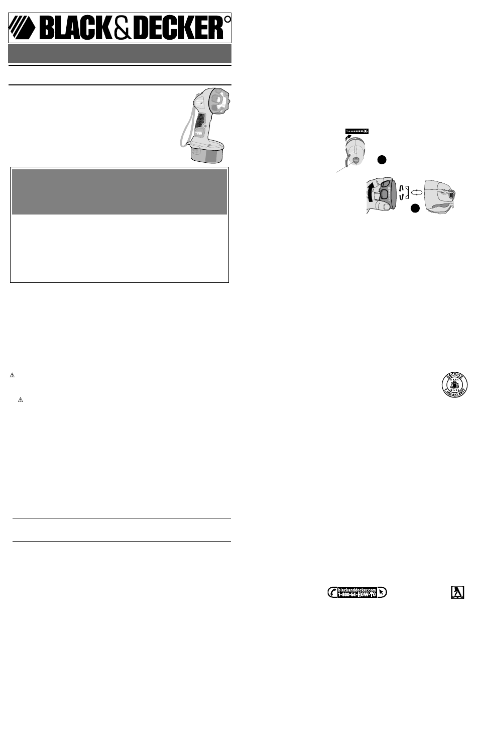 Black & Decker FSL18 User Manual | 3 pages