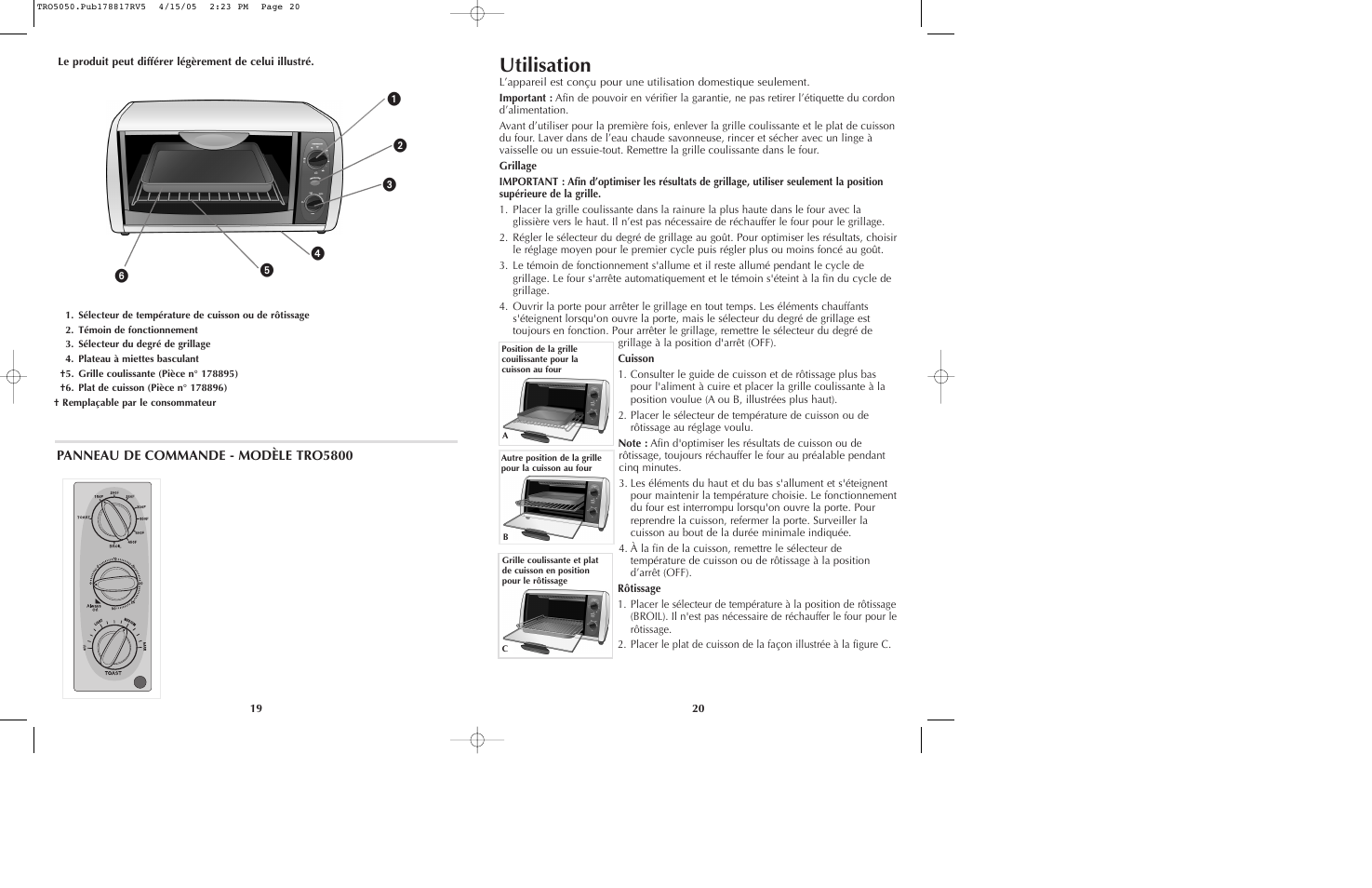 Utilisation | Black & Decker TRO5050 User Manual | Page 11 / 17