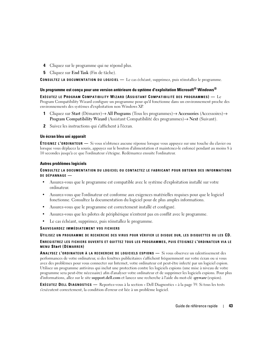 Dell Latitude D820 User Manual | Page 43 / 94