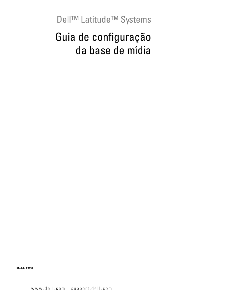 Guia de configuração da base de mídia, Dell™ latitude™ systems | Dell Latitude D420 User Manual | Page 55 / 98