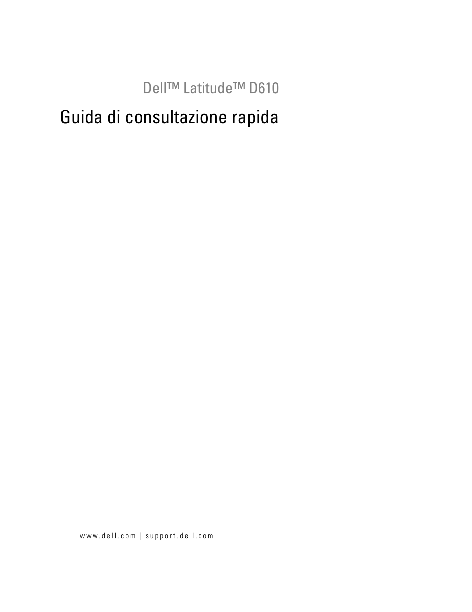 Guida di consultazione rapida | Dell Latitude D610 User Manual | Page 113 / 168