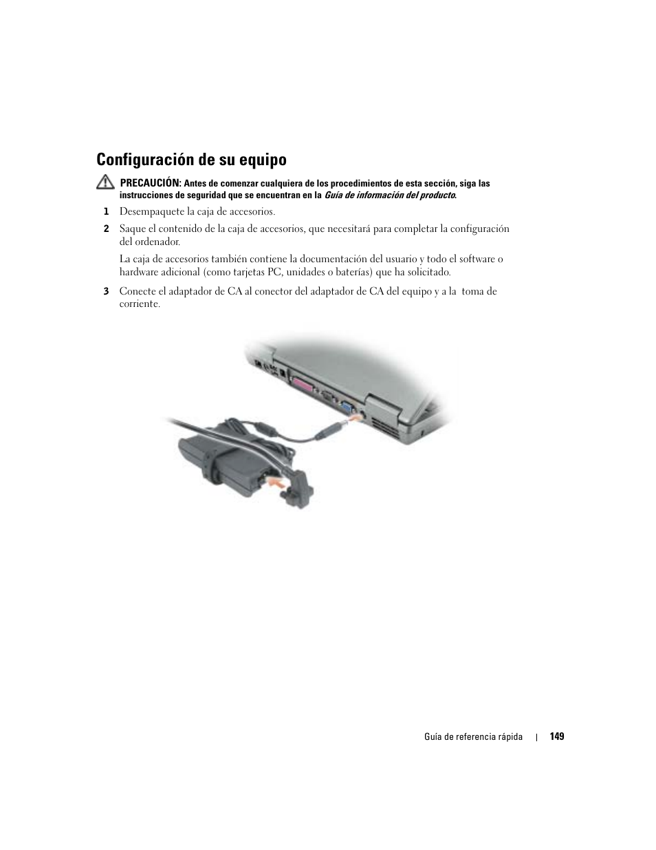 Configuración de su equipo | Dell Latitude D610 User Manual | Page 149 / 168