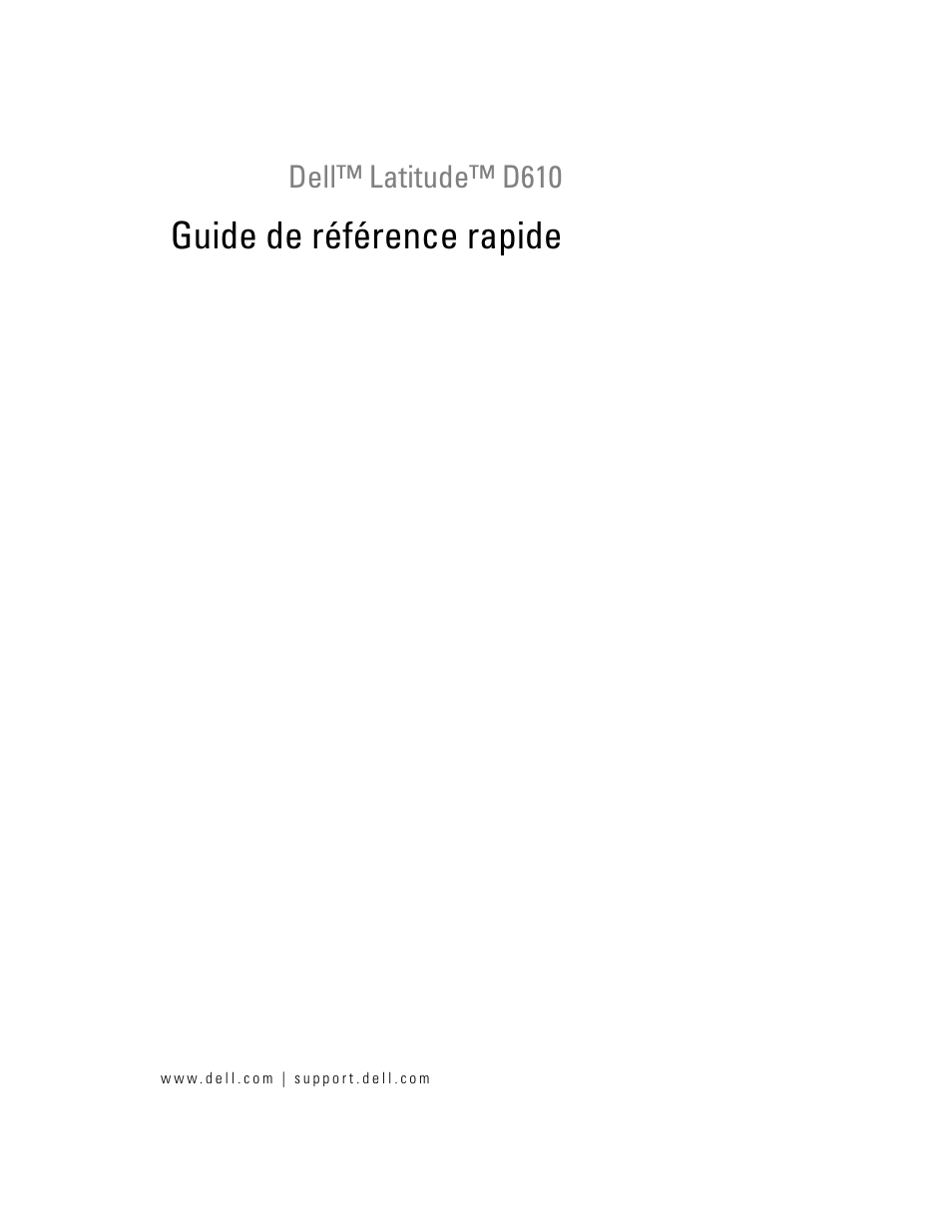 Guide de référence rapide | Dell Latitude D610 User Manual | Page 57 / 168