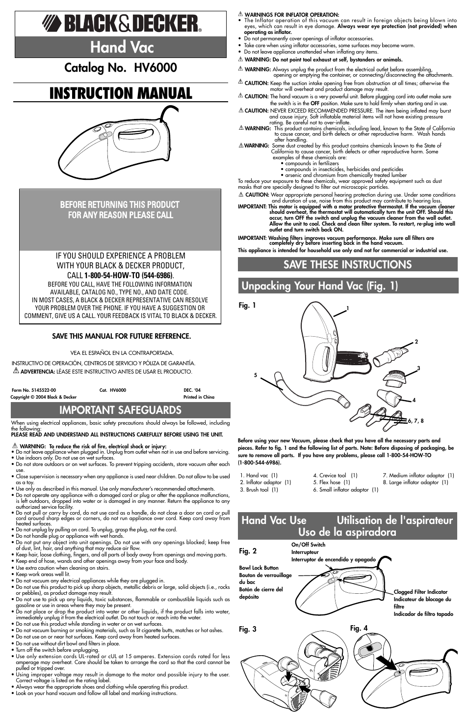 Black & Decker 5145522-00 User Manual | 5 pages