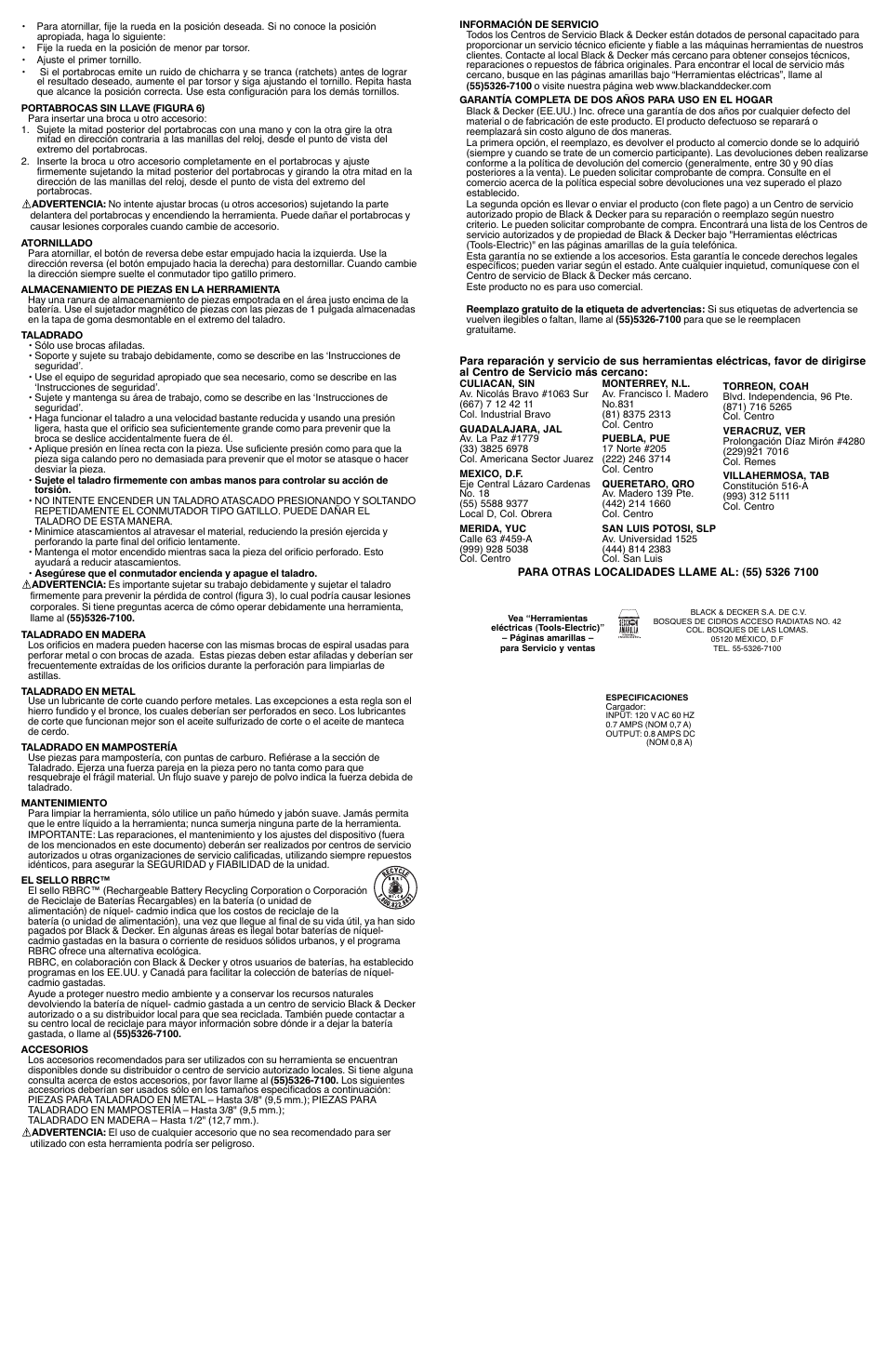Black & Decker PS1440 User Manual | Page 6 / 6