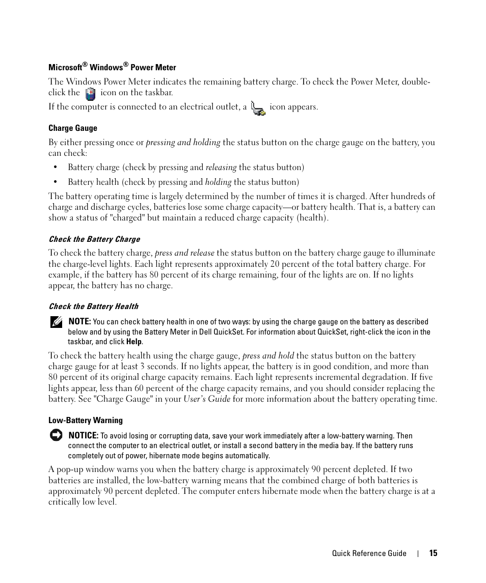 Dell Latitude D630 ATG (Mid 2007) User Manual | Page 15 / 98