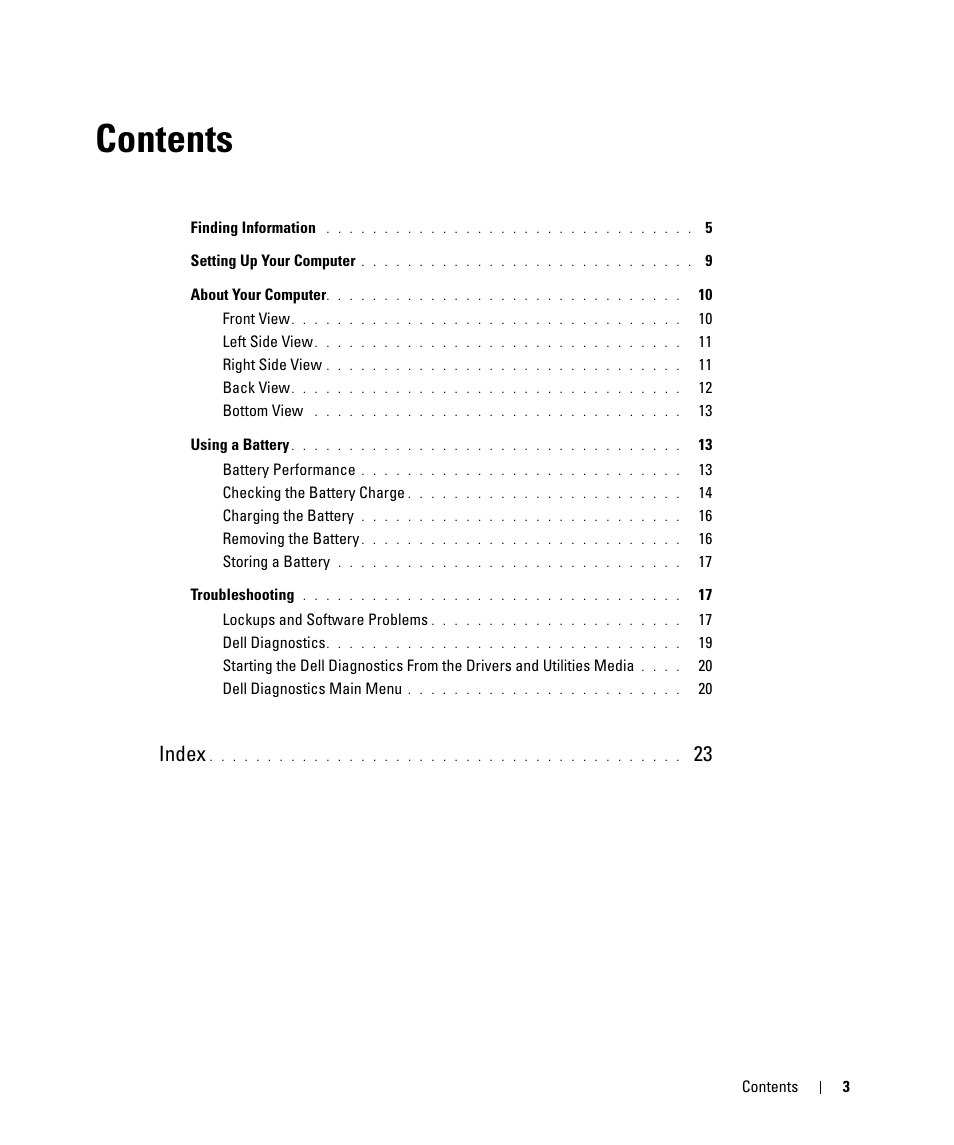 Dell Latitude D630 ATG (Mid 2007) User Manual | Page 3 / 98