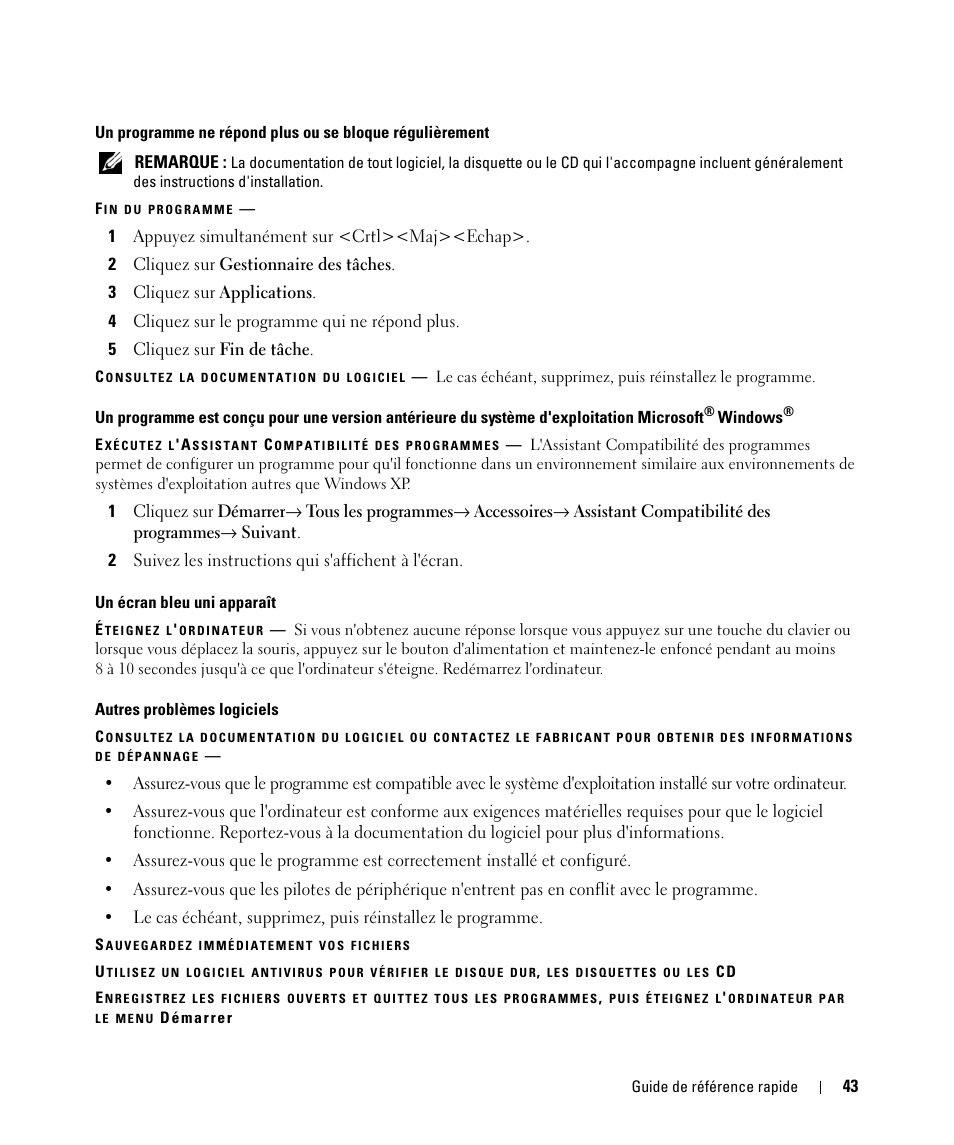 Dell Latitude D630 ATG (Mid 2007) User Manual | Page 43 / 98