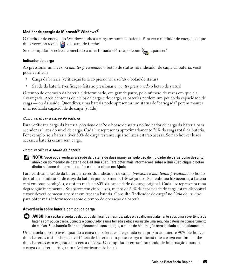 Dell Latitude D630 ATG (Mid 2007) User Manual | Page 65 / 98