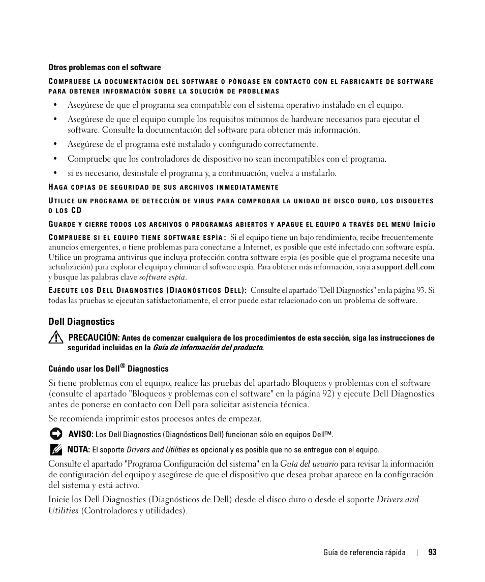 Dell diagnostics | Dell Latitude D630 ATG (Mid 2007) User Manual | Page 93 / 98