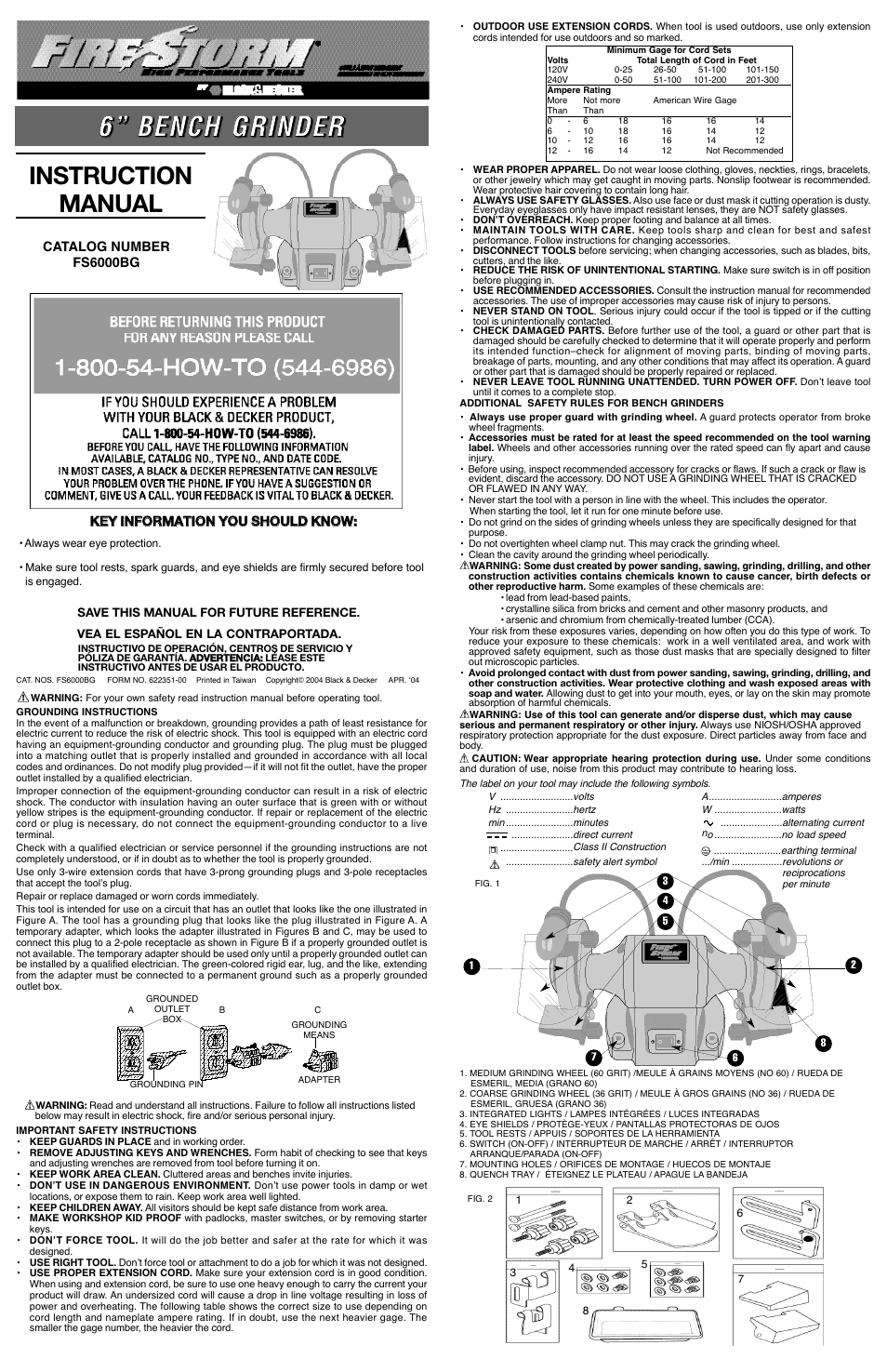 Black & Decker Fire Storm FS6000BG User Manual | 5 pages