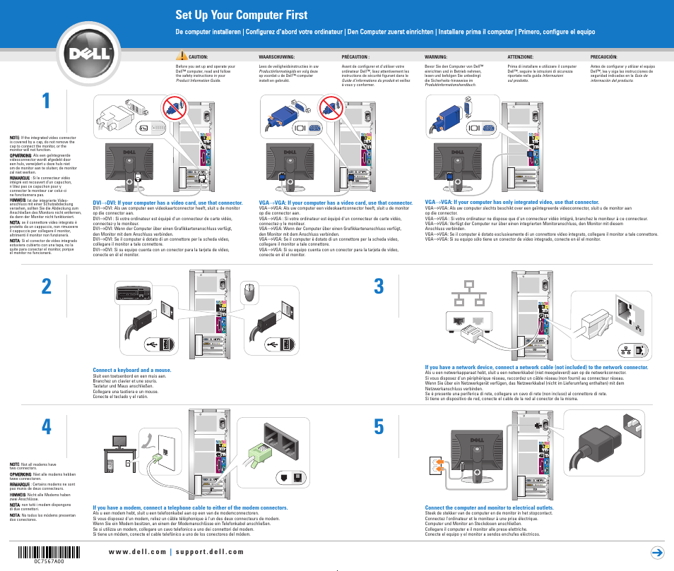 Dell Dimension 5000 User Manual | 2 pages