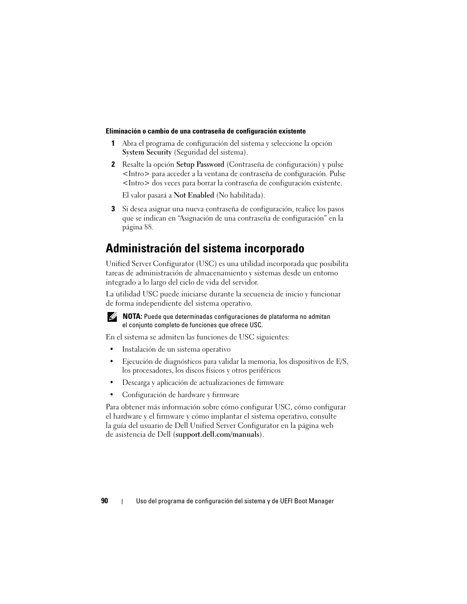 Administración del sistema incorporado | Dell PowerEdge T710 User Manual | Page 90 / 238