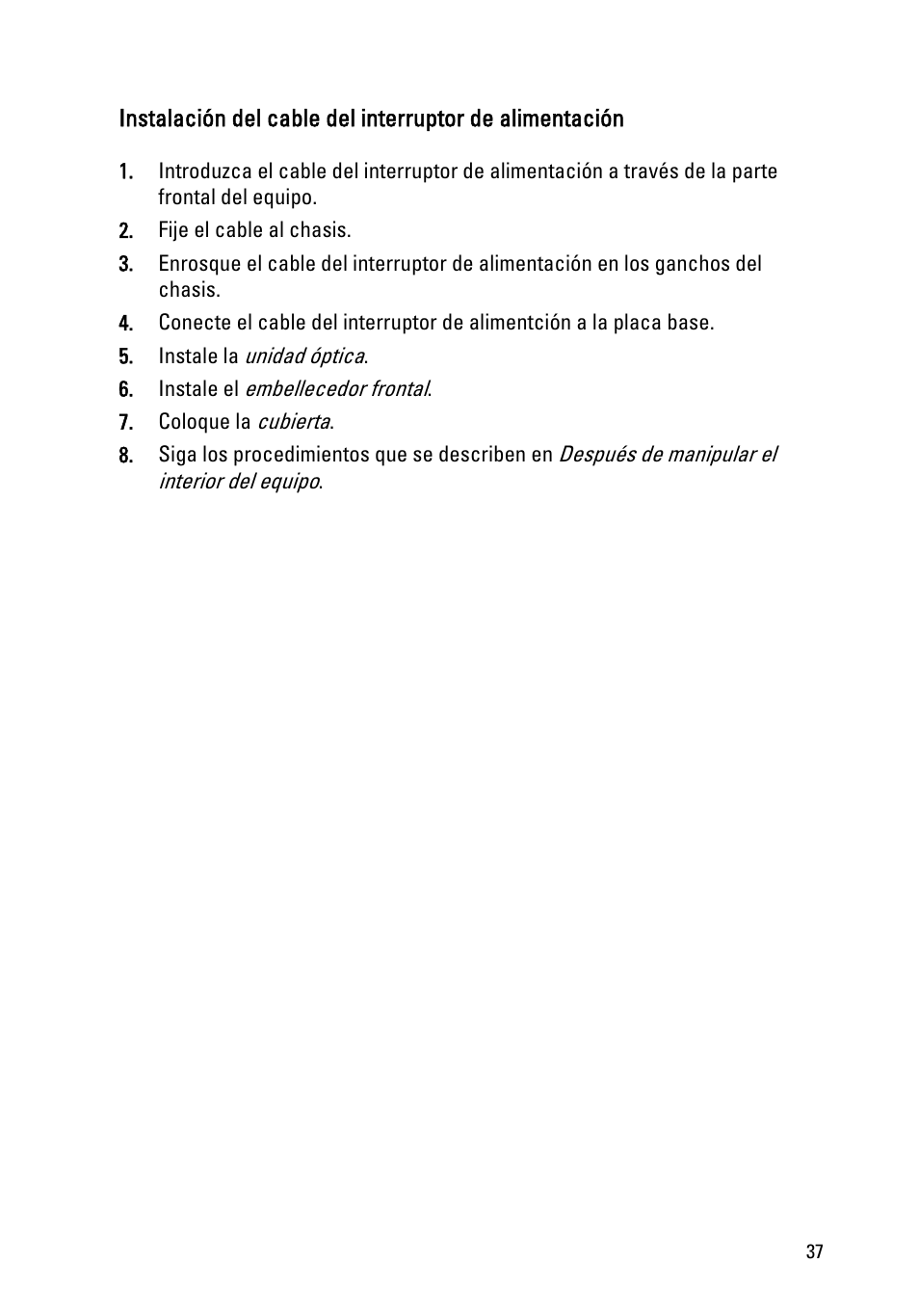 Dell OptiPlex 390 (Mid 2011) User Manual | Page 37 / 98