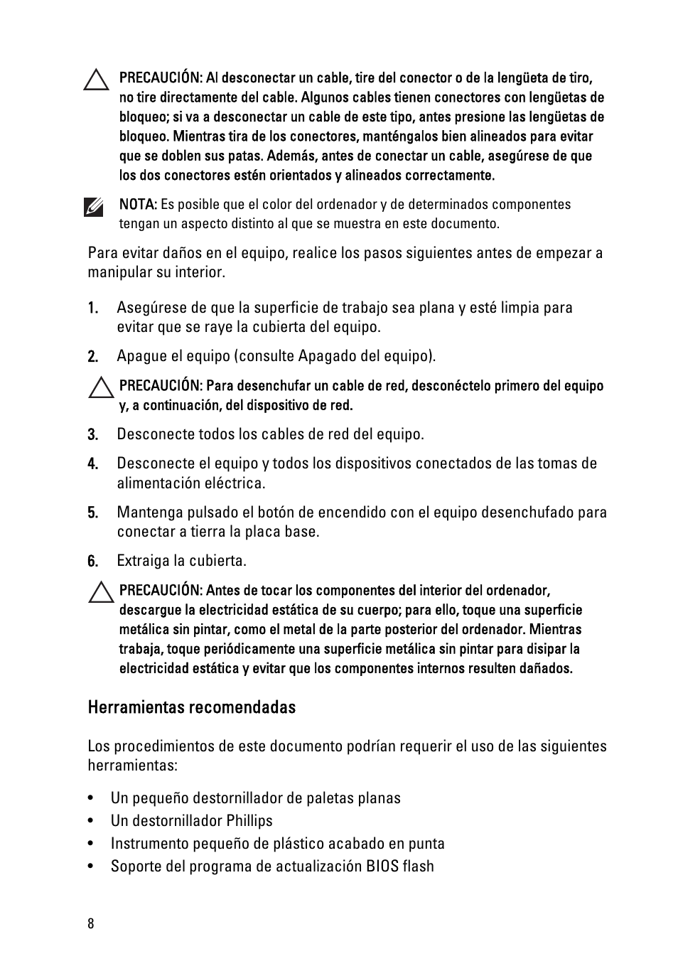 Herramientas recomendadas | Dell OptiPlex 390 (Mid 2011) User Manual | Page 8 / 98