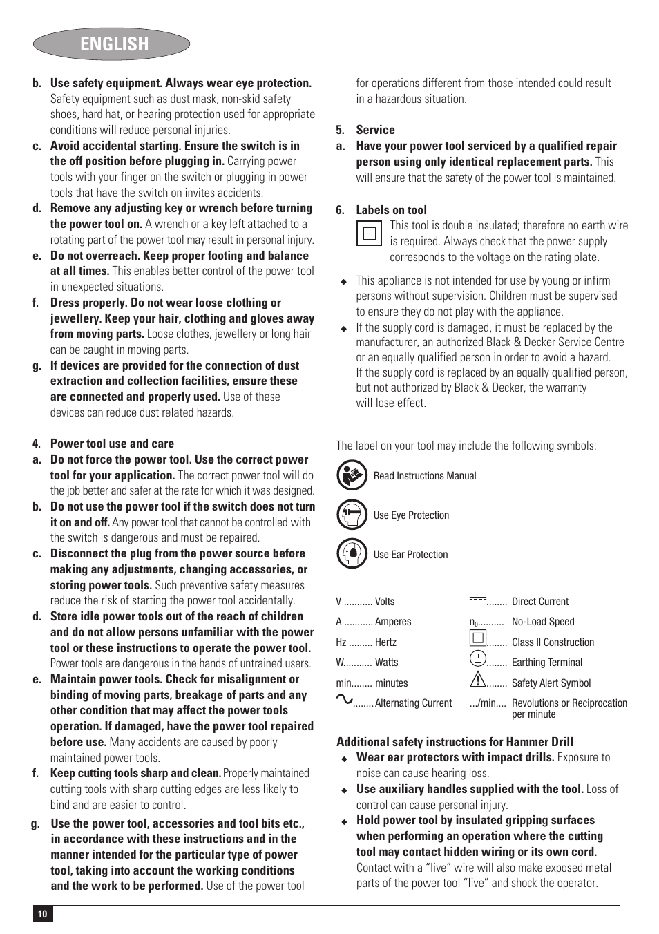 English | Black & Decker KR55CRE User Manual | Page 10 / 12