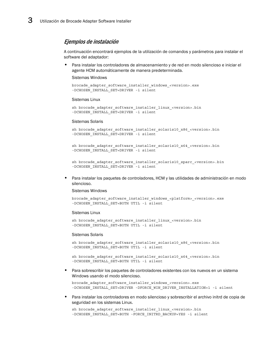 Ejemplos de instalación | Dell Brocade Adapters User Manual | Page 118 / 294