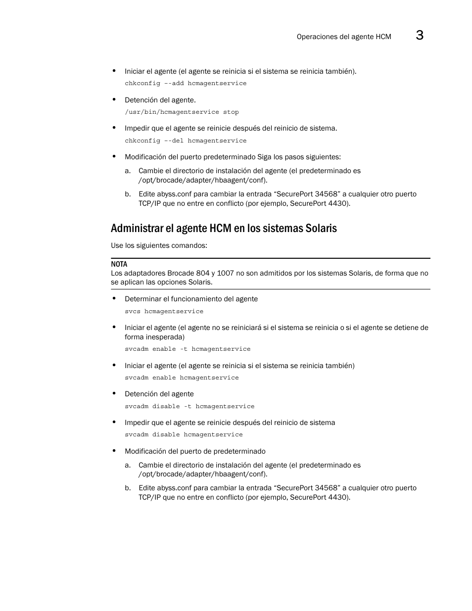 Administrar el agente hcm en los sistemas solaris | Dell Brocade Adapters User Manual | Page 153 / 294