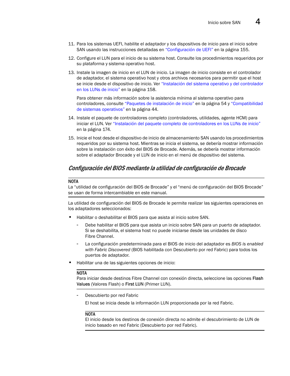 En la, Configuración del bios mediante la utilidad de, Configuración de brocade | Dell Brocade Adapters User Manual | Page 177 / 294