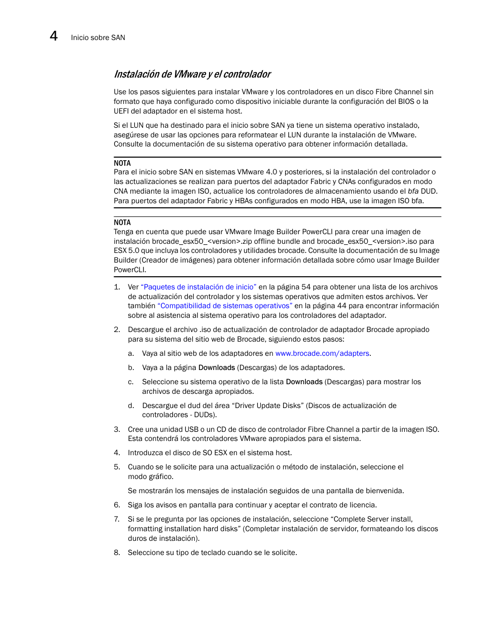 Instalación de vmware y el controlador | Dell Brocade Adapters User Manual | Page 202 / 294